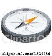 Poster, Art Print Of 3d Isometric Icon Of A Compass