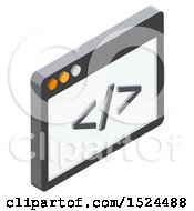 Clipart Of A 3d Isometric Icon Of A Web Browser Royalty Free Vector Illustration by beboy