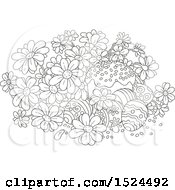 Poster, Art Print Of Black And White Cake With Easter Eggs And Daisy Flowers