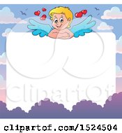 Poster, Art Print Of Valentines Day Cupid Border