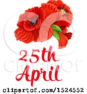Poster, Art Print Of Red Poppy Flower Anzac Day Design