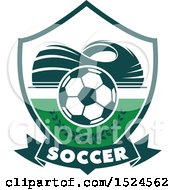 Poster, Art Print Of Green And White Soccer Design