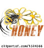 Poster, Art Print Of Bee With Honey Text