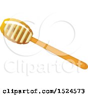 Clipart Of A Honey Dipper Royalty Free Vector Illustration