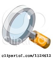 Clipart Of A 3d Isometric Magnifying Glass Search Icon Royalty Free Vector Illustration