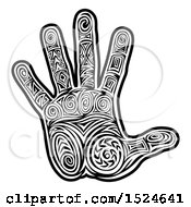 Poster, Art Print Of Tribal Hand In Black And White