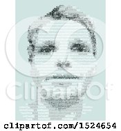 Clipart Of A Happy Mans Face Made Of Text Type Royalty Free Vector Illustration