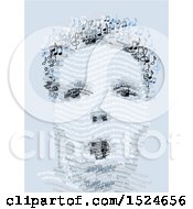 Clipart Of A Surprised Mans Face Made Of Text Type Royalty Free Vector Illustration