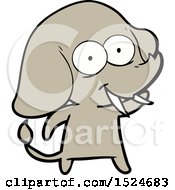 Poster, Art Print Of Happy Cartoon Elephant