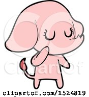 Poster, Art Print Of Cute Elephant Blushing Pink