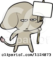 Poster, Art Print Of Annoyed Cartoon Elephant