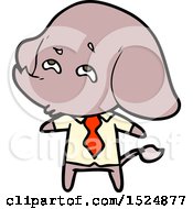 Cartoon Elephant Boss Remembering