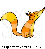 Poster, Art Print Of Cartoon Happy Fox Sniffing