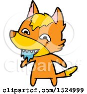 Cartoon Clipart Of A Fox Drooling
