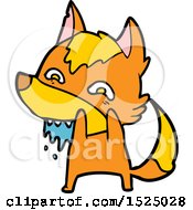 Cartoon Clipart Of A Fox Drooling