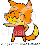Poster, Art Print Of Happy Cartoon Fox