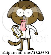 Cute Cartoon Dog Wearing Office Shirt
