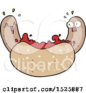 Cartoon Hotdog by lineartestpilot