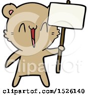 Poster, Art Print Of Happy Bear Cartoon