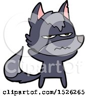 Cartoon Annoyed Wolf