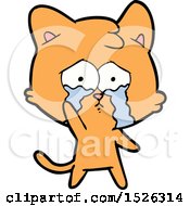 Poster, Art Print Of Cartoon Crying Cat