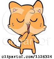 Cartoon Cat Yawning