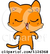 Poster, Art Print Of Happy Cartoon Cat