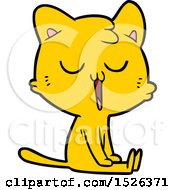 Poster, Art Print Of Cartoon Cat Singing