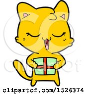 Poster, Art Print Of Happy Cartoon Cat