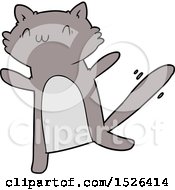 Poster, Art Print Of Cartoon Dancing Cat