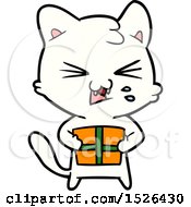 Poster, Art Print Of Cartoon Hissing Cat