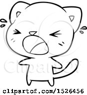 Poster, Art Print Of Cartoon Cat Crying