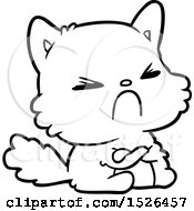 Cartoon Angry Cat