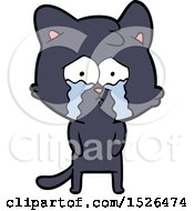 Cartoon Crying Cat