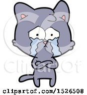 Poster, Art Print Of Cartoon Crying Cat