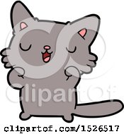 Poster, Art Print Of Happy Cartoon Cat