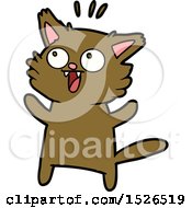 Poster, Art Print Of Happy Cartoon Cat