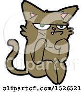 Poster, Art Print Of Grumpy Cartoon Cat