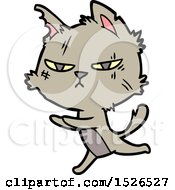 Poster, Art Print Of Tough Cartoon Cat Running