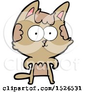 Poster, Art Print Of Happy Cartoon Cat