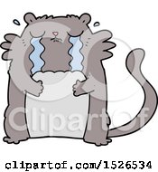 Poster, Art Print Of Cartoon Crying Cat