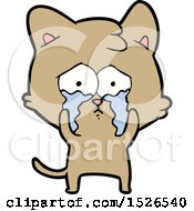 Poster, Art Print Of Cartoon Crying Cat