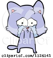 Poster, Art Print Of Cartoon Crying Cat