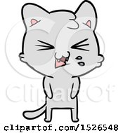 Cartoon Hissing Cat