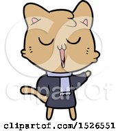 Poster, Art Print Of Cartoon Cat Singing