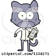 Poster, Art Print Of Cartoon Cat With Clipboard