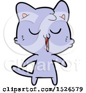 Poster, Art Print Of Cartoon Cat Singing