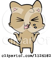 Poster, Art Print Of Cartoon Hissing Cat