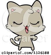 Poster, Art Print Of Happy Cartoon Cat