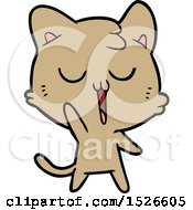 Poster, Art Print Of Cartoon Cat Singing